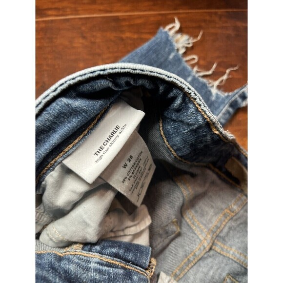 Joe’s Jeans Women 28 Charlie High Rise Skinny Ankle Raw Hem Blue - Picture 3 of 6